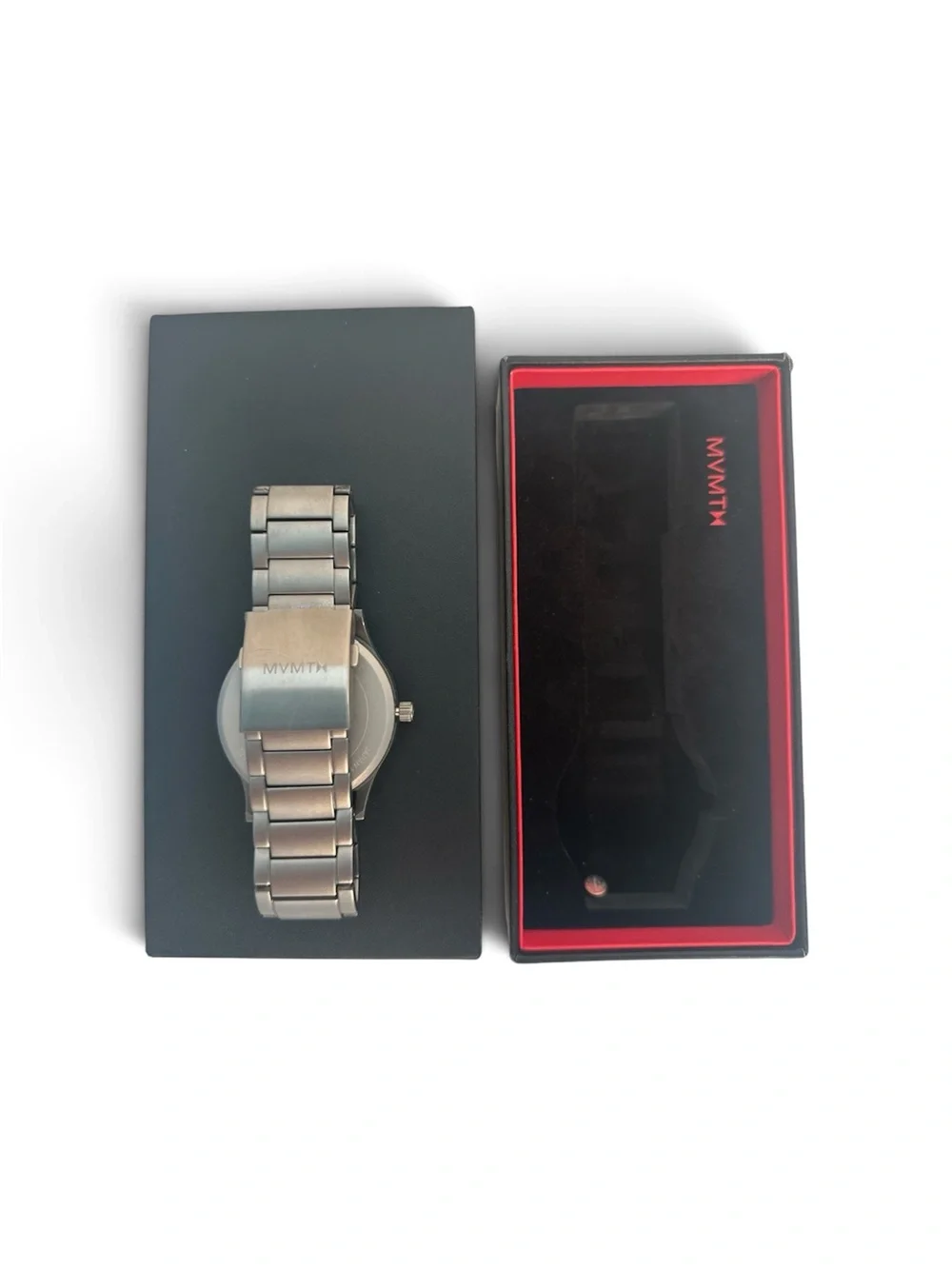 MVMT Silver Stainless Steel Watch 45MM with Light Gray Dial & Date (PM100245)